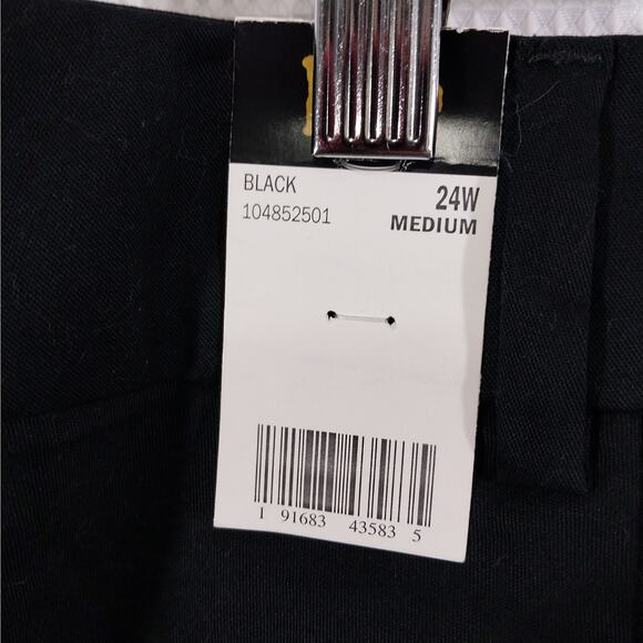 NWT! LEE! BLACK STRAIGHT LEG, MID-RISE CLASSIC WRINKLE FREE PANTS! SZ 24W - Picture 9 of 11